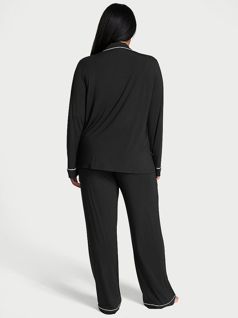 Modal Long Pajama Set BLACK