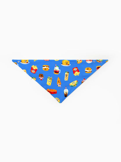 Family Matching Bamboo Pajamas Buttery Soft Bamboo PJs for Men Women Kids Toddler, Cute Burger & Fries Print Short Sleeve Sleepwear (Snug-Fitting for Children) Royal Blue
