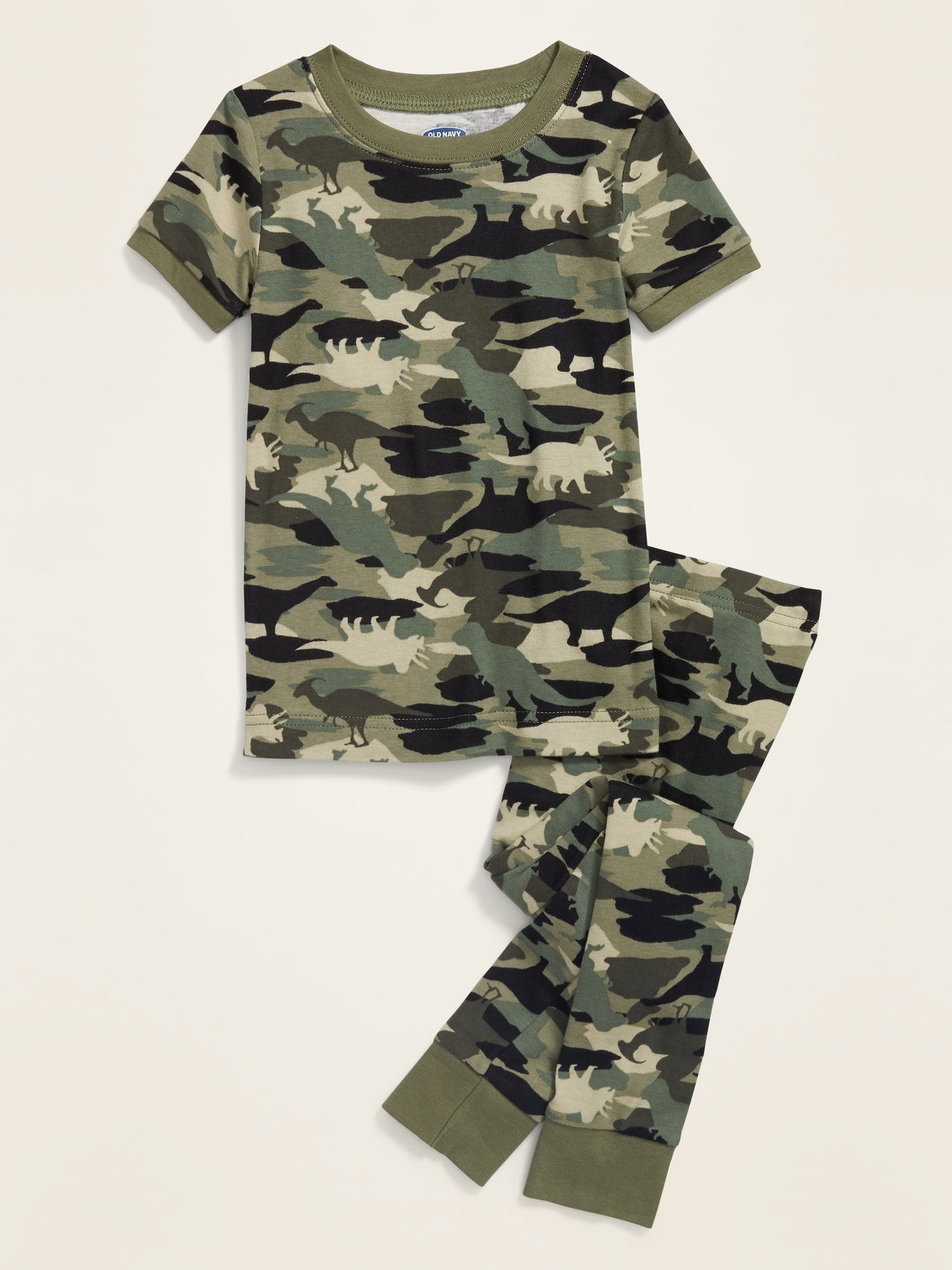Unisex Snug-Fit Printed Pajama Set for Toddler & Baby Dinosaurs