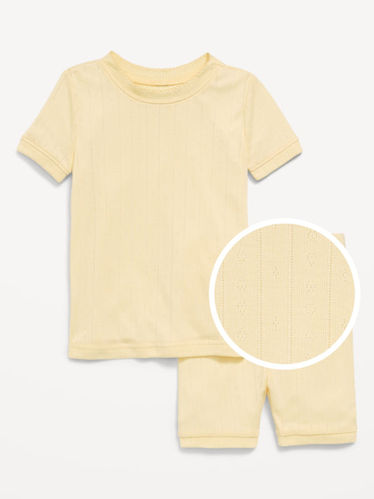 Ribbed Snug-Fit Pajama Set for Toddler & Baby