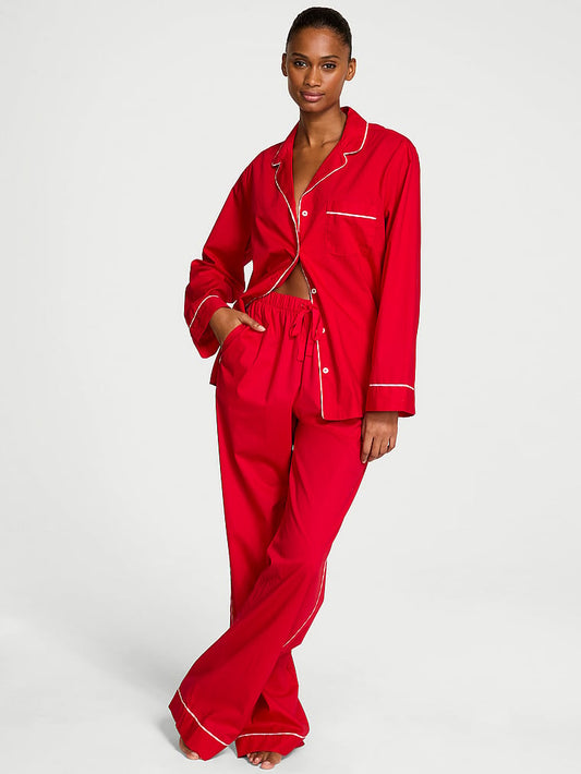 Heritage Cotton Long Pajama Set VS Lipstick